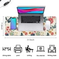 thumbnail image 5 of Long Mouse Pads for Desk,Pioneer Flower Floral Print Pattern Desk Mats on Top Of Desks, Desk Mouse Pad Extra Large with 3mm Non-Slip Base and Stitched Edge for Gaming,Office,Work,Home 31.5"x11.8", 5 of 6