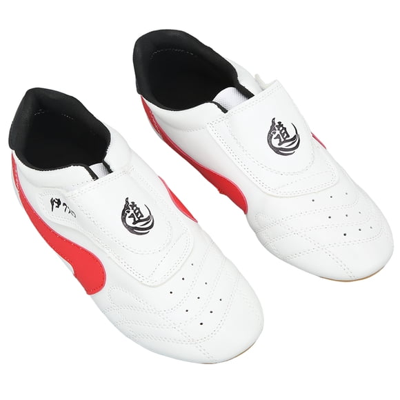 Taekwondo Shoes, Martial Arts Sneakers Oxford Leather Soles Red Trim Unisex Fine Workmanship For Boxing 41,43