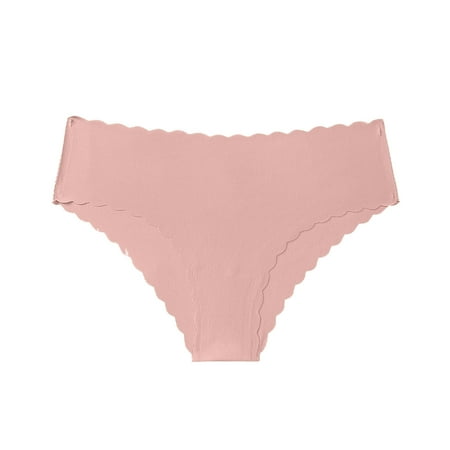 Dasayo Pink Ladies Underwear Panties Seamless Thong Cheeky Low Waist G-String Solid Panty Girls Panties XS