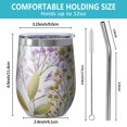 thumbnail image 5 of 12oz Stainless Steel Insulated Wine Tumbler with Lid and Straw – Double Wall Vacuum Mug for Hot & Cold Drinks, 304 Steel Interior, Sweat-Free Design, 5 of 5