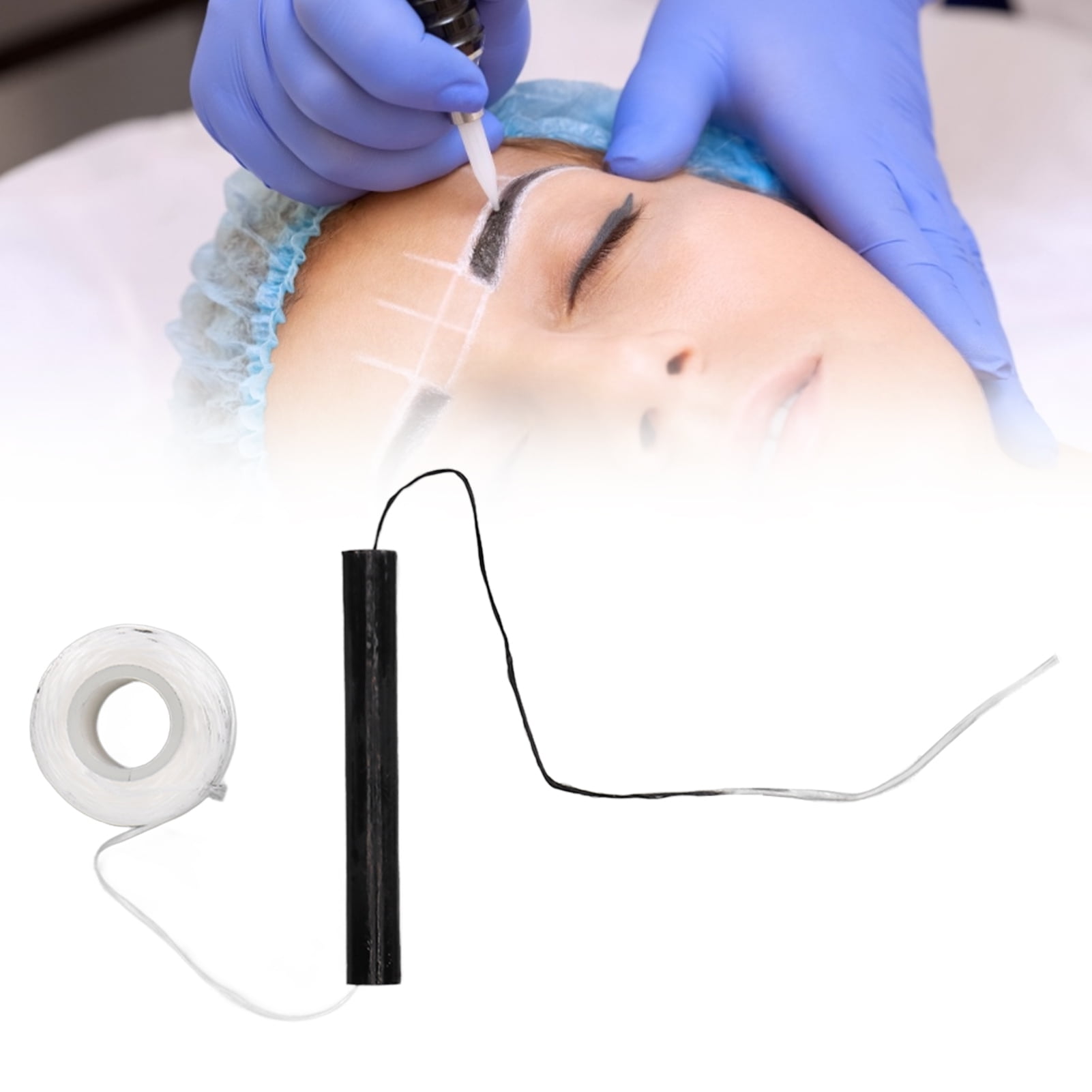 Ccdes Brow Mapping String,Pre Inked Eyebrow Mapping String Professional Microblading Marking