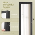 thumbnail image 6 of 360° Swivel Jewelry Armoire with Lock, Full-Length Mirror & Rear Shelves – 120 Earring Slots, 12 Necklace Hooks, 78 Ring Holders, Velvet-Lined, Black, 6 of 8