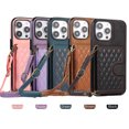 thumbnail image 2 of Leather Crossbody wallet phone case suitable for iphone15promax/14plus/13/12/11,stand and card holder., 2 of 9