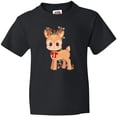 thumbnail image 3 of Inktastic Cute Christmas Reindeer with Christmas Lights Youth T-Shirt, 3 of 5