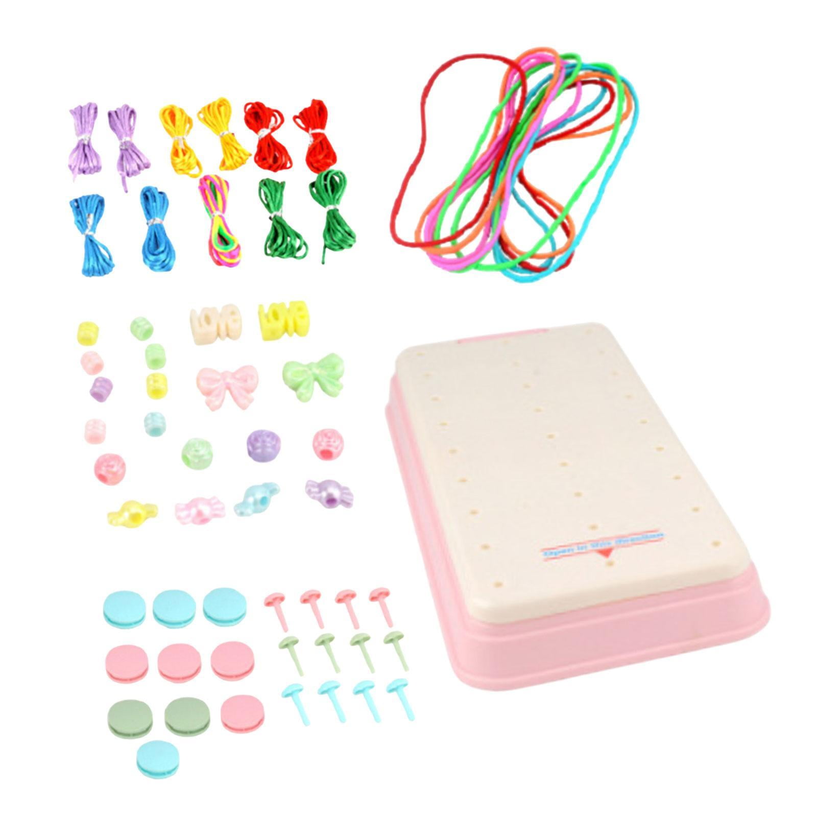 balikha DIY Bracelet Making Bracelet Making Colorful DIY Friendship Bracelet Maker Crafting Toy for Kids for Adults Teen Party Supply pink