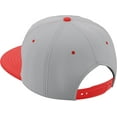 thumbnail image 3 of Daxton Classic Snapback Hat Custom A to Z Initial Varsity Letters, Light Grey Red Hat White Black Letter M, 3 of 3