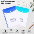 thumbnail image 4 of Desiderio 12 piezas bolsa de documentos 4A con botón transparente Bolsa para archivos comerciales Bolsa de almacenamiento de papelería, estilo: estilo4;, 4 of 5