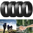 thumbnail image 4 of 8Mm Popular Camouflage Black Men Silicone Cool Rings Women Rubber Wedding Ring Environmental Sports Ring #8, 4 of 8