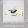 thumbnail image 1 of FONDOTIN 1Pcs Blue 3D Sailboat Greeting Card for Graduation Season with Realistic Design 11.8x5.9in Paper, 1 of 8