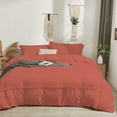 thumbnail image 2 of D.N.G. BEDDINGS 5 Piece Boho Chic Pom Pom Comforter, All Season Down Alternative Bedding Comforter with 4 Pillow Shams (King/California King Size, Brick Red) 800 Thread Count, Egyptian Cotton., 2 of 6