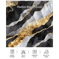 thumbnail image 7 of Abstract Art Bed Skirt King Size 16" Drop Black Gold Gradient Marbling Water Ripple Ruffled Wrap Around Bed Skirts Adjustable Elastic Bedskirt Dust Ruffle for King Size Bed, 7 of 7