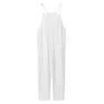 thumbnail image 5 of Sopiago Jumpsuit for Girls Casual Sleeveless Loose Spaghetti Strap Summer Girls Rompers Long Pants with Pockets White,9-10 Years, 5 of 7