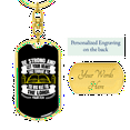 thumbnail image 3 of Let Your Heart Lord Psalm 31:34 Stainless Steel or 18k Gold Premium Swivel Dog Tag Keychain, 3 of 10