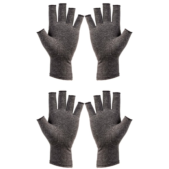 Two Pairs of Athletic Recovery Half Finger Gloves in Breathable Design