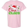 thumbnail image 3 of Inktastic Oma Claus with Christmas Santa Hat and Snowflakes T-Shirt, 3 of 5