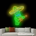 thumbnail image 2 of Handmadetneonsign Mexican Cactus Playing Guitar Neon Sign, Fiesta Neon Light, Mexican Event Party Light 66077, 2 of 5