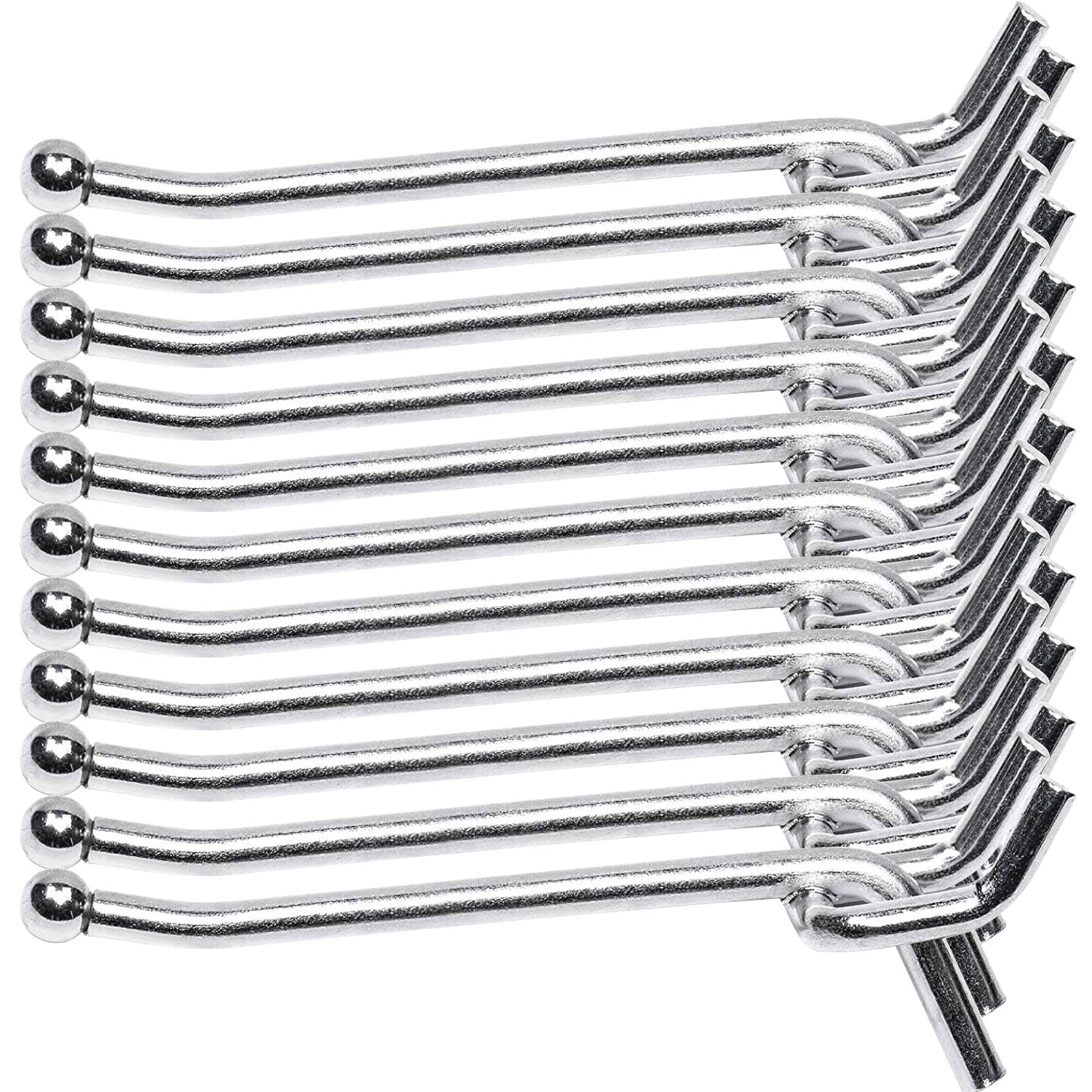 Heavy Duty Metal Peg Board Shelving Hooks 30 Pounds 1/4inch wire 4" Long(50 Pack) PEG HOOKS