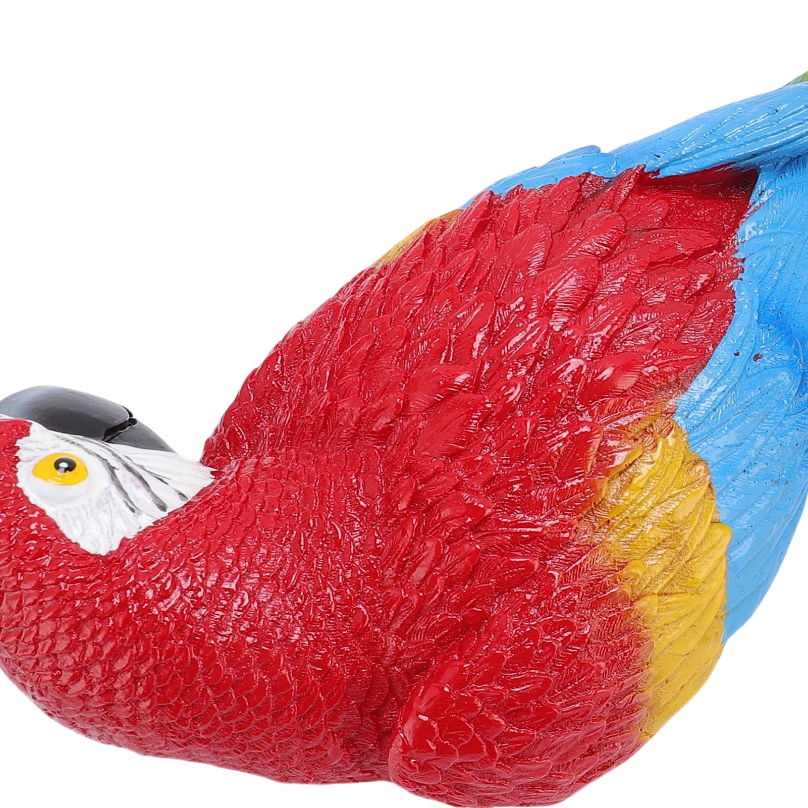NFTIGB Realistic Hanging Parrot Wall Decoration Flat Back High Strength Resin Statue Figurine for Outdoor Lawn Garden Patio Decor, Left Side Red, 13.78 inches / 35.0 cm