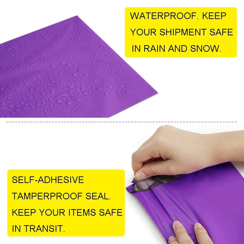 200 Poly Mailers 12x15.5 Shipping Bags Plastic Packaging Mailing Envelope Purple