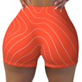 thumbnail image 2 of Uemuo Salmon Fish Meat Pattern Women Workout Impact Shorts Scrunch Butt Lifting Gym Shorts Seamless Booty Biker Shorts-Large, 2 of 8