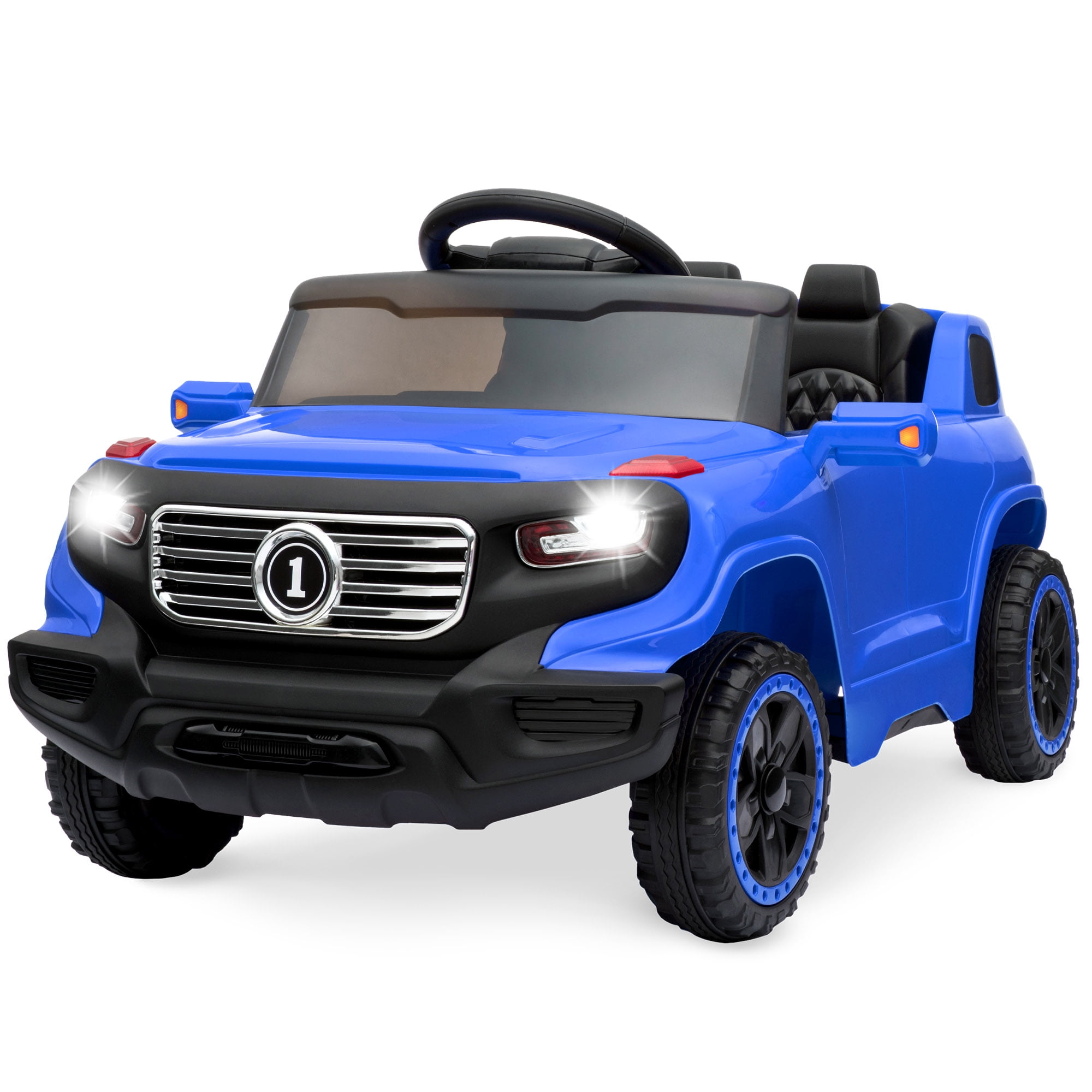 6V Kids Ride-On Car Toy Electric Parental Remote Control LED Lights Funny Blue 