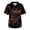 Red, variant on Men's Printed V Neck Short Sleeve Tops Mens Scrubs with Chest Pocket Work Carer Uniform Shirts