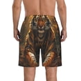 thumbnail image 3 of Kdxio Tiger In The Fallen Leaf Forest Pattern Mens Casual Shorts - Drawstring Summer Beach Sports Shorts for Men, 3 of 5