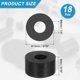 thumbnail image 2 of 18 Pcs Espaciador de Goma Multiusos, 6mm ODx15mm IDx8 mm Grosor Aislamiento Antivibración para Hogar y Autos (Negro), 2 of 7