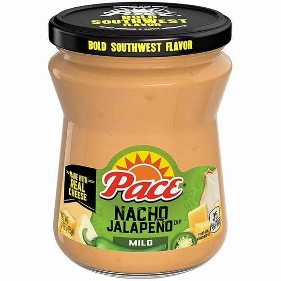 Pace Mild Nacho Jalapeno Queso Cheese Dip, 15 oz Jar