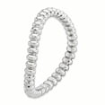 thumbnail image 3 of 925 Sterling Silver Plate Wave Stackable Ring Curved, 3 of 7