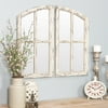Jolene Arch Window Pane Mirrors Off-White 27  x 15  (Set of 2) by Aspire