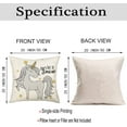 thumbnail image 5 of Winter Let it Snow Throw Pillow Cover Merry & Bright Christmas Unicorn Grey White Golden Snowflake Pillow Cases Xmas Outdoor Farmhouse Decorations Cotton Linen 20"x20" Cushion Cover, 5 of 6