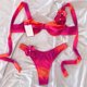 thumbnail image 1 of Microbikini Sexy de 3 piezas para mujer, traje de baño femenino con faldas florales, traje de baño brasileño para cubrir la playa, 1 of 4