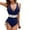 Navy, variant on HXWCHs Maternity Swim Swimwears One Bathing Suit for Women - V Neck Adjustable Drawstring Straps Swimsuit for Beach and Pool M Blue