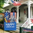 thumbnail image 2 of Labor Day Garden Flag 12x18 Double Sided Vertical Burlap Small USA Yard House Banner Outdoor Patriotic Decoration Only Flag, 2 of 6