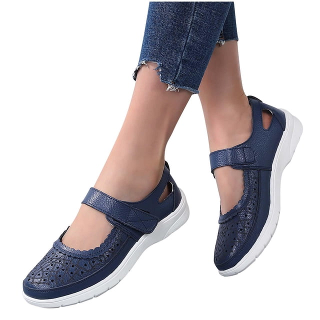 Summer Flat Sandal for Women 2022 Casual Adjustable Hook Loop Sandals Open Toe Slides Sandals