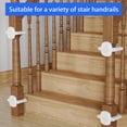 thumbnail image 4 of tasrioml 2Pcs Baby Gate Banister Adapter Heavy Duty Children Safety Net Mounting Base Universal Babies Pet Dog Cat Mesh Screen Stair Post Fitting Kit, 4 of 8