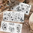 thumbnail image 4 of 1 Set 3 Sheets 3 Styles PVC Waterproof Decorative Stickers Self Adhesive Floral Decals for Furniture Decoration Flower 300x150mm, 4 of 8
