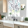 thumbnail image 5 of Aqua Grey Botanical Balloon Curtains for Windows, Bedroom Curtains 54 Inch Length, Watercolor Spring Floral Summer Leaf Tie Up Curtains Panels Thermal Insulated Bathroom Curtains Window 42"x54", 5 of 8