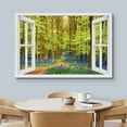 thumbnail image 3 of wall26 Canvas Print Wall Art Window View Vibrant Trail Springtime Tree Forest Wilderness Nature Photography Realism Scenic Landscape Colorful Multicolor for Living Room, Bedroom, Office - 24"x36, 3 of 5