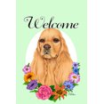thumbnail image 1 of Cocker Spaniel Buff - Best of Breed Welcome Flowers House Flags, 1 of 1