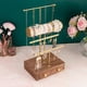 thumbnail image 2 of soporte para pendientes colgantes,Caja de almacenamiento de cajones de madera con torre organizadora de joyas,Soporte de joyería de 3 niveles para collares,pulseras,Organizador de soporte de, 2 of 7