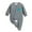 Grey, variant on Baby Onesies Unisex Star Print Romper Boys Long Sleeve Zipper Footed Romper Crawler All Season Style White