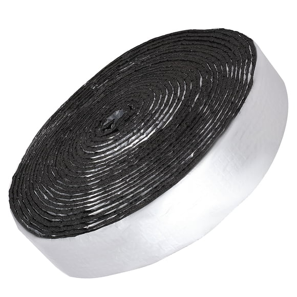 Self-Adhesive Roof Thermal Insulation Cotton Aluminum Foil Rubber Insulation Board Silver 47x4mm 10m/roll