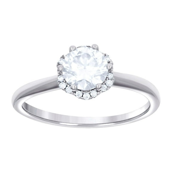 925 Sterling Silver Womens 1.13ct Moissanite Fashion Engagement Ring 8.2mm Long Size 6 Engagement Ring for Women