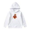 thumbnail image 2 of Byoo Boy's Festive Hoodie Long Sleeve Thanksgiving Turkey Graphic Pullover Holiday Casual Hooded Sweatshirt,White, 2 of 4
