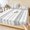 Gray, variant on Twin Sze Fitted Sheet Set - Modern Minimalist 2 Piece Bedding Sets 16" Deep Pocket Fitted Sheet with 1 Pillowcase, Gray Vertical Stripes Pattern Brushed Microfiber Hotel Luxury Bed Sheets