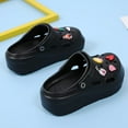 thumbnail image 6 of Gardener Platform Clogs Slippers Mules High Heels Wedge Sandals Red Comfort Shoes for Women, 6 of 7