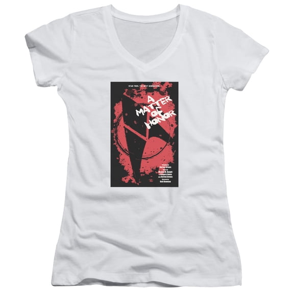 Star Trek Tng Season 2 Episode 8 Junior Women's V-Neck T-Shirt White
