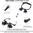 thumbnail image 4 of RV Luz LED binocular tipo gafas con cuatro grupos de espejos 10 veces 15 veces 20 veces 25 veces lupa, 4 of 5